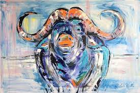 Download and use 90,000+ abstract art stock photos for free. Original Abstract Animal Buffalo Oil Painting On Painting Buffalo Painting Colorful Oil Painting