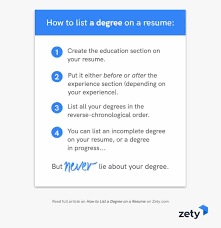 You can choose from a vast list of job options when you study for a degree in general studies. How To List A Degree On A Resume Associate Bachelor S Master S