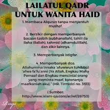 Wanita Haid Dan Lailatul Qadr Motivasi Kutipan Rohani Kekuatan Doa