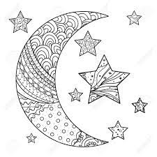 Remember, all of our crafts and coloring printables are 100. Moon And Star With Abstract Patterns On Isolation Background Royalty Free Cliparts Vectors And Stock Illustration Image 83601011