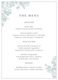 Victorian Square Wedding Menus By Basic Invite