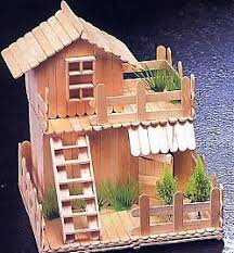 Sergun Dondurma Cubuklarindan Yapilacaklar Popsicle Stick Houses Fairy Houses Craft Stick Crafts