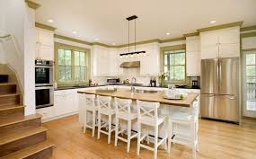 A Closer Look At Bamboo Flooring The Pros Cons Bamboo Flooring Kitchen Contemporary Kitchen Antique White Kitchen