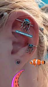 The Jellyfish Collection Video Ear Jewelry Ear Piercings Body Piercing Jewelry
