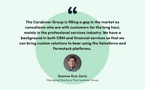 We look for ways to help our clients adopt new strategic direction, technology and operational improvement to remain nimble and able to. Partner Interview Series Seamus Ruiz Earle Of Carabiner Group Formstack Blog
