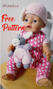 Die meisten der folgenden schnittmuster zum download sind in verbindung mit dem. Free Pattern Baby Doll Romper Maredina Puppen Schnittmuster Kostenlose Schnittmuster Puppenkleidung