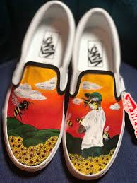 Custom Painted Vans Tyler The Creator Flower Boy Etsy Tyler, the creator wearing items from his own line, golf wang. custom painted vans tyler the creator flower boy