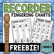 Free Black White Recorder Fingering Charts