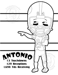 Printable coloring and activity pages are one way to keep the kids happy (or at least occupie. Antonio Brown Steelers Coloring Page Skybacher S Locker