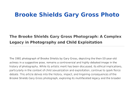 Brooke Shields Gary Gross Photo