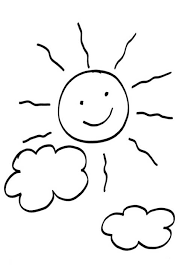 Kostenlose Malvorlage Sonne Sonne Und Wolken Zum Ausmalen