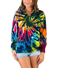 Black And White Tie Dye Zip Up Hoodie Pin On My Polyvore Finds