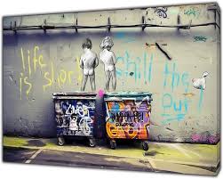 See more ideas about banksy, banksy art, street art. Banksy Life Is Short Kids Art Reprint On Framed Canvas Wall Art Home Decoration 24 X 16 Inch 18mm Depth Amazon Co Uk Kitchen Home