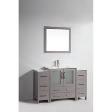 Vanity art 54 inch single sink bathroom vanity set with ceramic vanity top. Vanity Art 54 Inch Single Sink Bathroom Vanity Set 8 Drawers 3 Cabinets 1 Shelf Soft