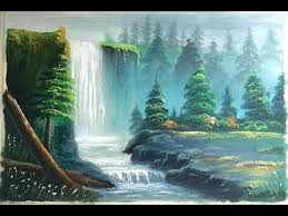 How To Draw River Landscape Scenery Of Mountain Waterfalls Draw Beautiful Mountain Landscape Nice Youtube Landscape Scenery Landscape Oil Pastel Landscape