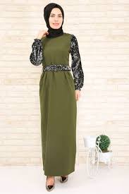 Haki Pileli Elbise Kollari Pul Payetli The Dress Mankenler Ve Elbiseler