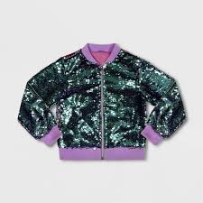Shop puffer green jacket & more. Girls Disney Ariel Bomber Jacket Purple Green Disney Store Target
