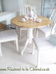 Painted cottage chic shabby farmhouse chairs. Shabby Chic Dining Table And Chairs Before And After Restored To Be Adored