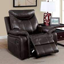 furniture of america karlee recliner chair cm6988 ch furniture plush recliner recliner chair