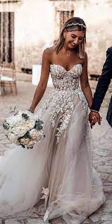 30 Boho Wedding Dresses Of Your Dream Grey Wedding Dress Boho Bridal Dress Applique Wedding Dress