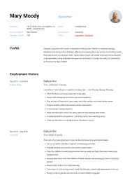 19 Babysitter Resume Examples Writing Guide 2020 Pdf