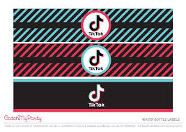 Download These Fun Free Tiktok Party Printables Catch My Party In 2020 Party Labels Birthday Party Printables Free Party Labels Printable