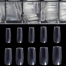 With a 240 grit nail file, start gently. Clear Full Cover Nails Fake Nails Square Shaped Acrylic Nails Btartbox 500pcs False Nail Tips With Case For Nail Salons And Diy Nail Art 10 Sizes Buy Online In Aruba At