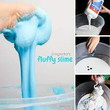 How To Make Fluffy Slime With Just 3 Ingredients Making Fluffy Slime Best Fluffy Slime Recipe Fluffy Slime