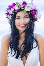 Flower Crown Real Touch Silk Flowers Bridal Hair Piece Tropical Headpiece Hawaiian F Bridal Hair Pieces Bridal Hair Flowers Wedding Hairstyles With Crown