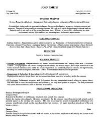 business analyst resume template