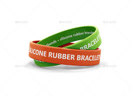 Silicone Rubber Bracelets And Wristbands Packaging Mockup Rubber Bracelets Business Cards Diy Templates Silicone Rubber
