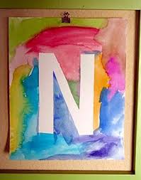 Watercolor Initials Preschool Art Art Activities Kindergarten Art