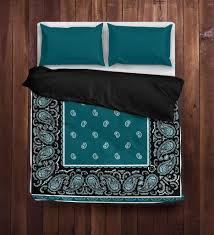 Single sided printed on high quality cotton amd poly blend hyfleece fabric. Peacock And Black Bandana Duvet Cover Set In 2021 Duvet Cover Sets Blue Duvet Cover Duvet Covers