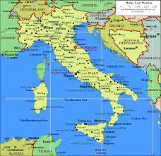 Ripóbblica d' san marein), also known as the most serene republic of san marino. San Marino Map
