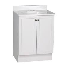 Glacier Bay Nevada 24 In Vanity In White With Ab Engineered Composite Vanity Top In White Ne24p2 Fd At The Vanity Combos Cultured Marble Vanity Top Vanity Top