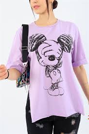 19 95 Tl Lila Likrali Duble Kol Tisort 36890 Modamizbir 2020 Moda Moda Stilleri Mankenler