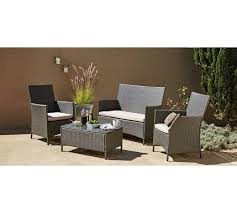 Buy Collection Rattan Effect Grey 3 Seater Highback Sofa Set At Argos Co Uk 249 Garden Table And Chairs Sofa Set Table And Chair Sets