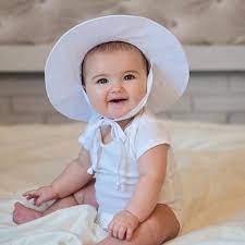 White Wide Brim Baby Sun Hat Upf 50 Sun Protection Toddler Sun Hat Baby Sun Hat Baby Sun Hat Girl