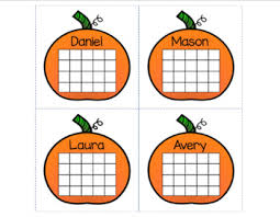 Incentive Sticker Chart Pumpkin Fall Theme