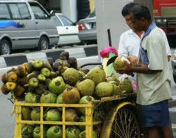 Scenes From The Roadside Coconut You Can Get Refreshing Thrist Quenching Coconut Water From The Man He Just Choppe Desi Street Food Coconut Water The Husk