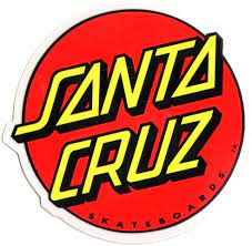 Skateboard Sticker Mit Santa Cruz Logo Mdium Amazon De Sport Freizeit