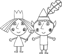 Your kids will increase their vocabulary by learning about different anima. Drawing Ben And Holly Coloring Page Coloring Home