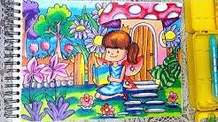 Menggambar taman bermain cara menggambar pemandangan taman bermainbelajar menggambar yang mudah mp3 & mp4. Mewarnai Taman Coloring And Drawing