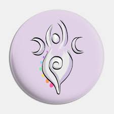 Download Spiral Goddess T Shirt Three Symbol Wiccan Pagan And Chakras On Light Wiccan Goddess Pin Teepublic