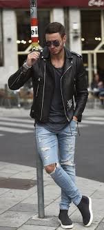 Philippegazarstyle Streetwear Inspiration With A Black T Shirt Black L Black Leather Jacket Outfit Spring Leather Jacket Outfit Men Mens Street Style Summer
