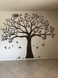 Dark Brown Flat Paint Family Tree Family Tree Wall Art Tree Wall Murals Family Tree Painting