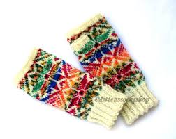 Rainbow Fingerless Gloves Hand Knit Fingerless Gloves Hand Etsy Wool Hand Warmers Fingerless Gloves Knitted Hand Warmers