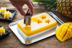 Mango And Coconut Agar Agar Desserts Snack Recipes Jelly Desserts