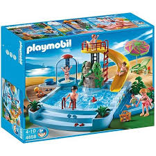 Playmobil Pool With Water Slide 4858 Playmobil Toys Playmobil Woodworking Projects For Kids
