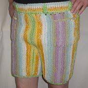 Men In Crocheted Pants Crochet Shorts Pattern Crochet Shorts Crochet Mens Shorts